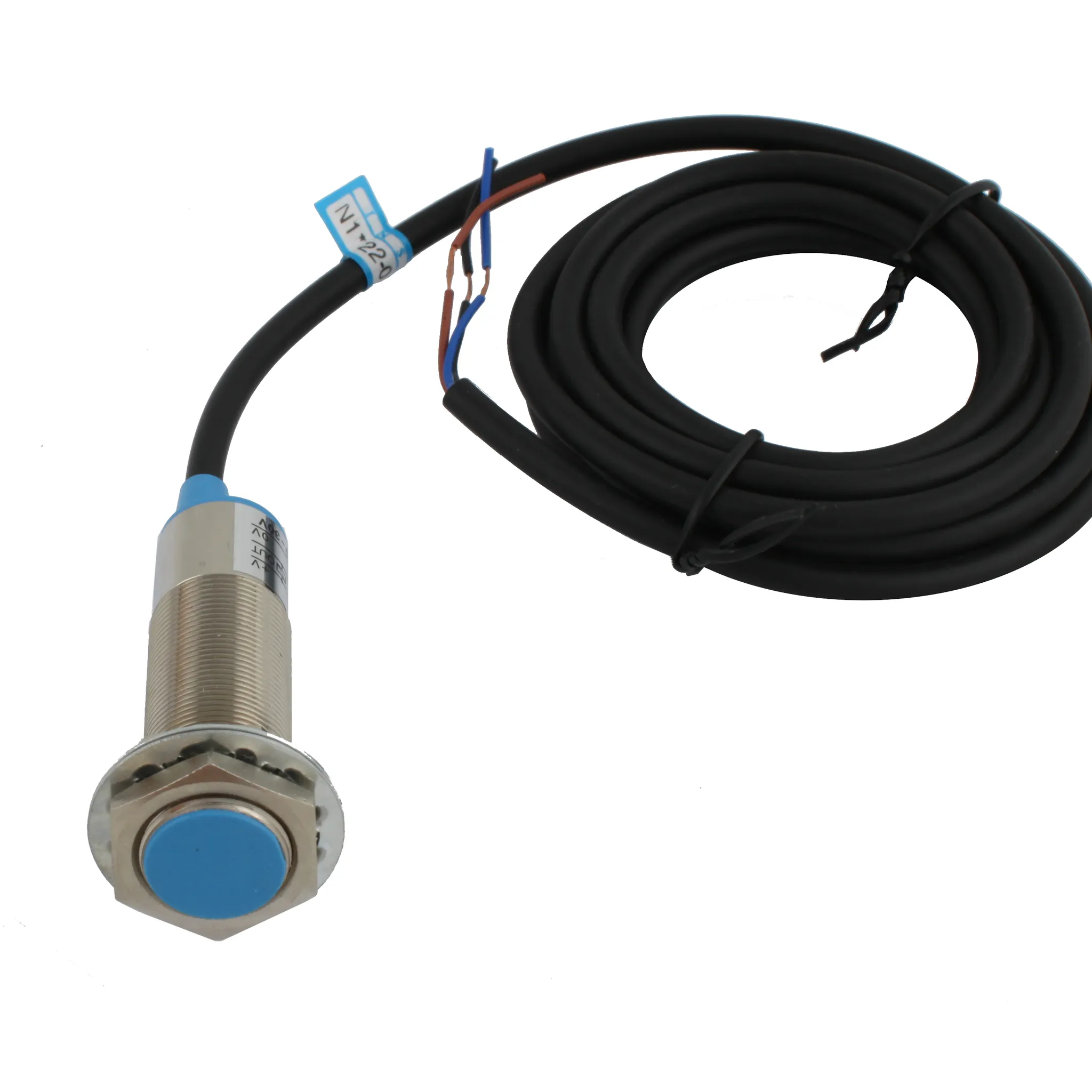 INNOCONT Индуктивный датчик, M18x1, L=73 мм, экранированный, зона срабатывания 5 мм, -25 +60 С, 12…24 VDC, IP65, выход: PNP NO, макс. ток 200 мА, кабель 2 м SL-18P5C