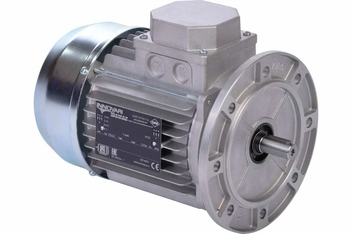 INNOVARI Электродвигатель трёхфазный асинхронный (1.1 кВт 1400 об/мин) 140"24 мм, MT90S KW 1,1/4 B14, схема включения "звезда"/"треугольник" (380В/220В), IP55(CIMA/, Италия) MT90S KW 1,1/4 B14 / 033747-5883
