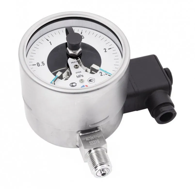 Манометры ТМ-521.05 и ТМ-621.05 кор­ро­зи­он­но­стой­кие виб­ро­ус­той­чи­вые с элек­тро­кон­такт­ной при­став­кой