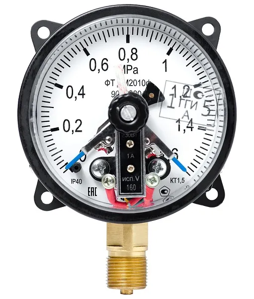 Вакуумметры, мановакуумметры, манометры электроконтактные ДВ2010ф, ДА2010ф, ДМ2010ф (Диаметр: 100 мм)