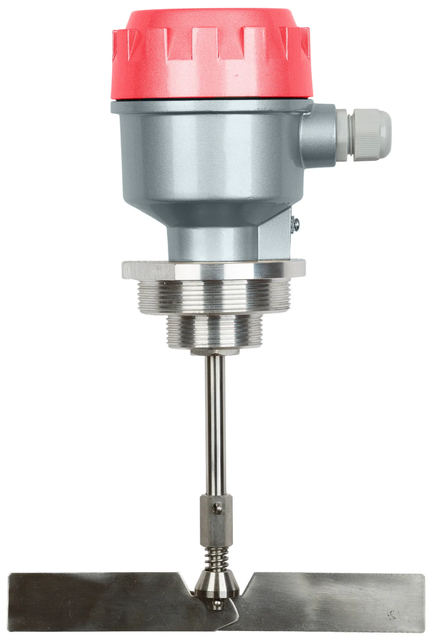 Механический ротационный датчик предельного уровня сыпучих материалов в алюм. корпусе, взрывозащ. ТР ТС 012/2011, -40 +80 С, Рmax=0.8 bar, 24 VDC, IP66, лопасть складная двухсторонняя 28х200 мм, нерж. сталь, скорость вращения 1 об/мин, соединение- резьба 