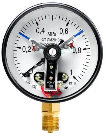 Вакуумметры, мановакуумметры, манометры электроконтактные ДВ2010ф, ДА2010ф, ДМ2010ф Тех.стекло (Диаметр: 100 мм)