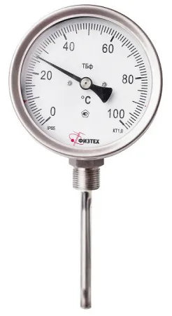 Термометры биметаллические коррозионностойкие ТБф-221 IP65 с возможностью гидрозаполнения (Диаметр: 100 мм, 160 мм)