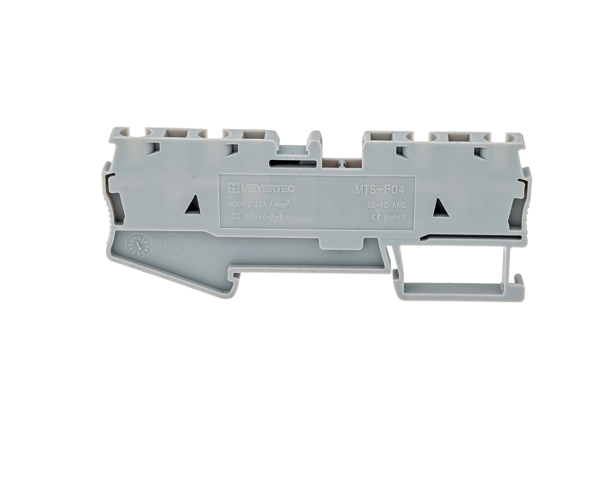 Клемма пружинная четырехпроводная,  4 мм², серая