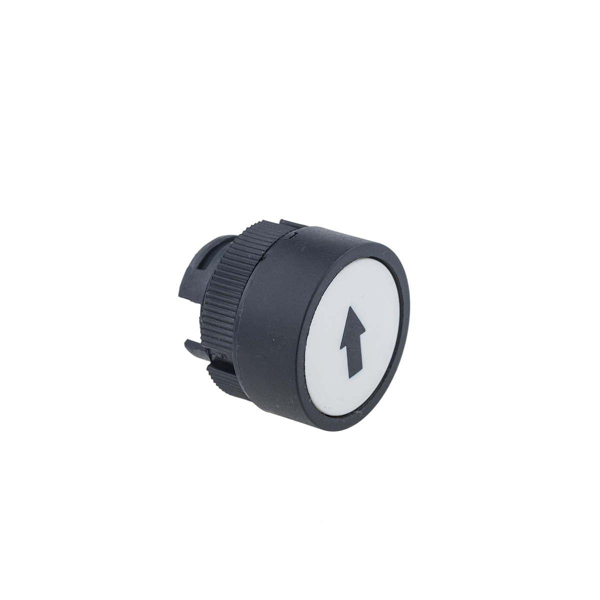 Головка кнопки белый "стрелка вверх", пластик