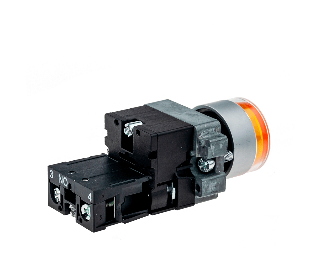 Кнопка с подсветкой желтая 24V 1NO