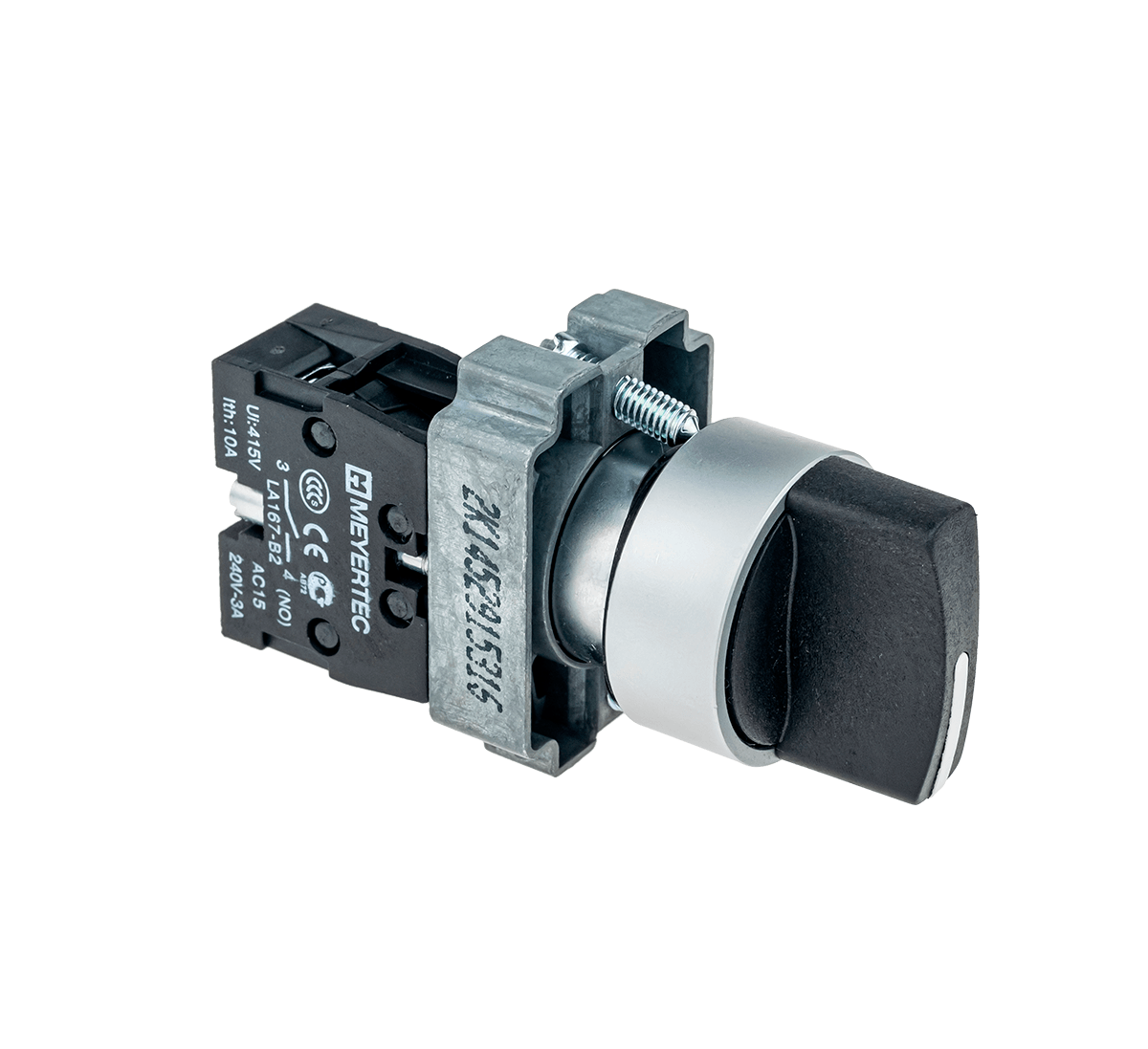 Переключатель на 2 положения, 1NO, с возвратом, металл