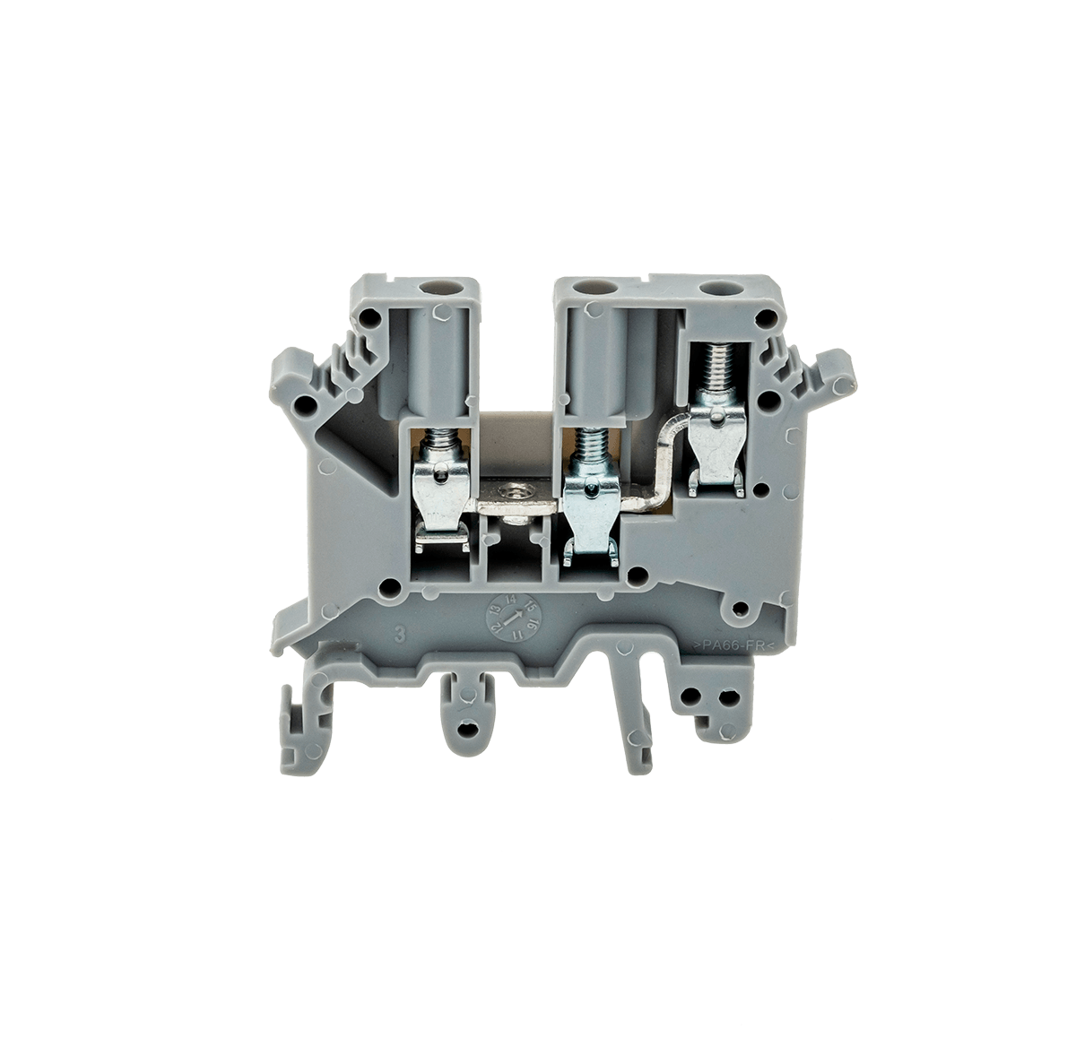 Клемма винтовая трехпроводная, 4 мм²