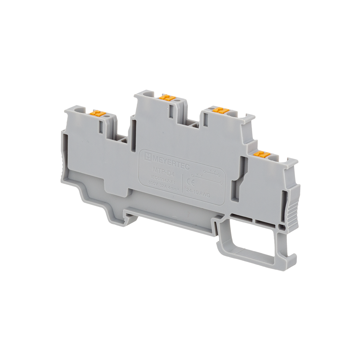 Клемма push-in двухуровневая, 4 мм²