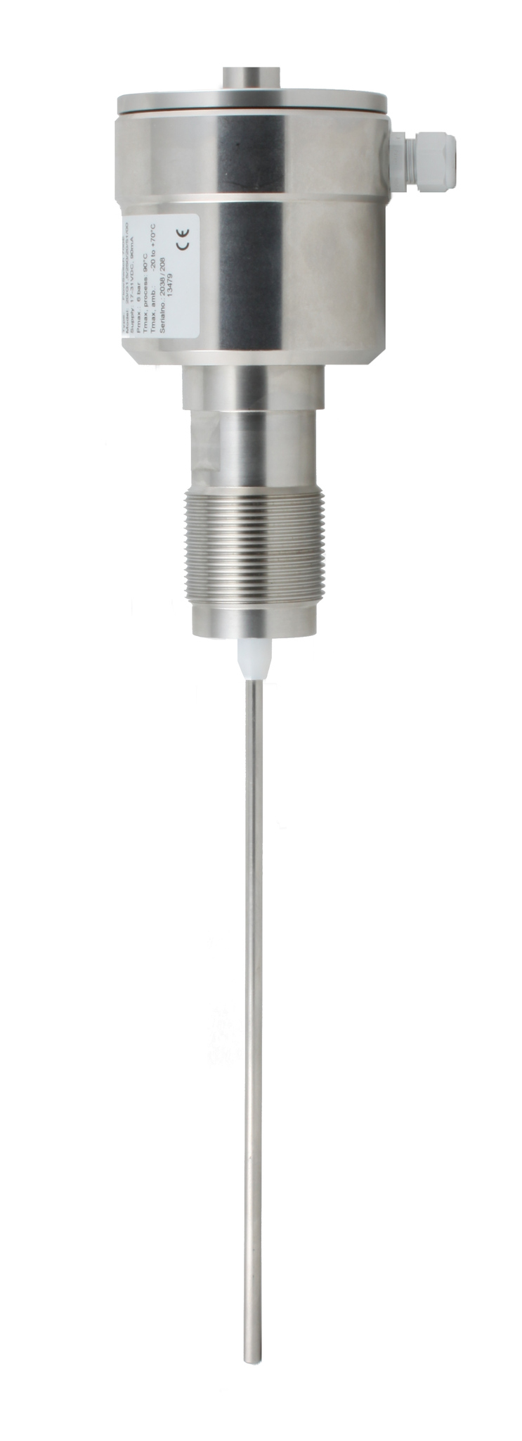 Датчик пыли, корпус- нерж. сталь, зонд 400 мм -20 +130 С, Pmax=6 bar, 24 VDC, IP 67, соединение- резьба G 1 1/2" нерж. сталь, выходной сигнал- 4-20 mA, кабельные вводы 2 х M16