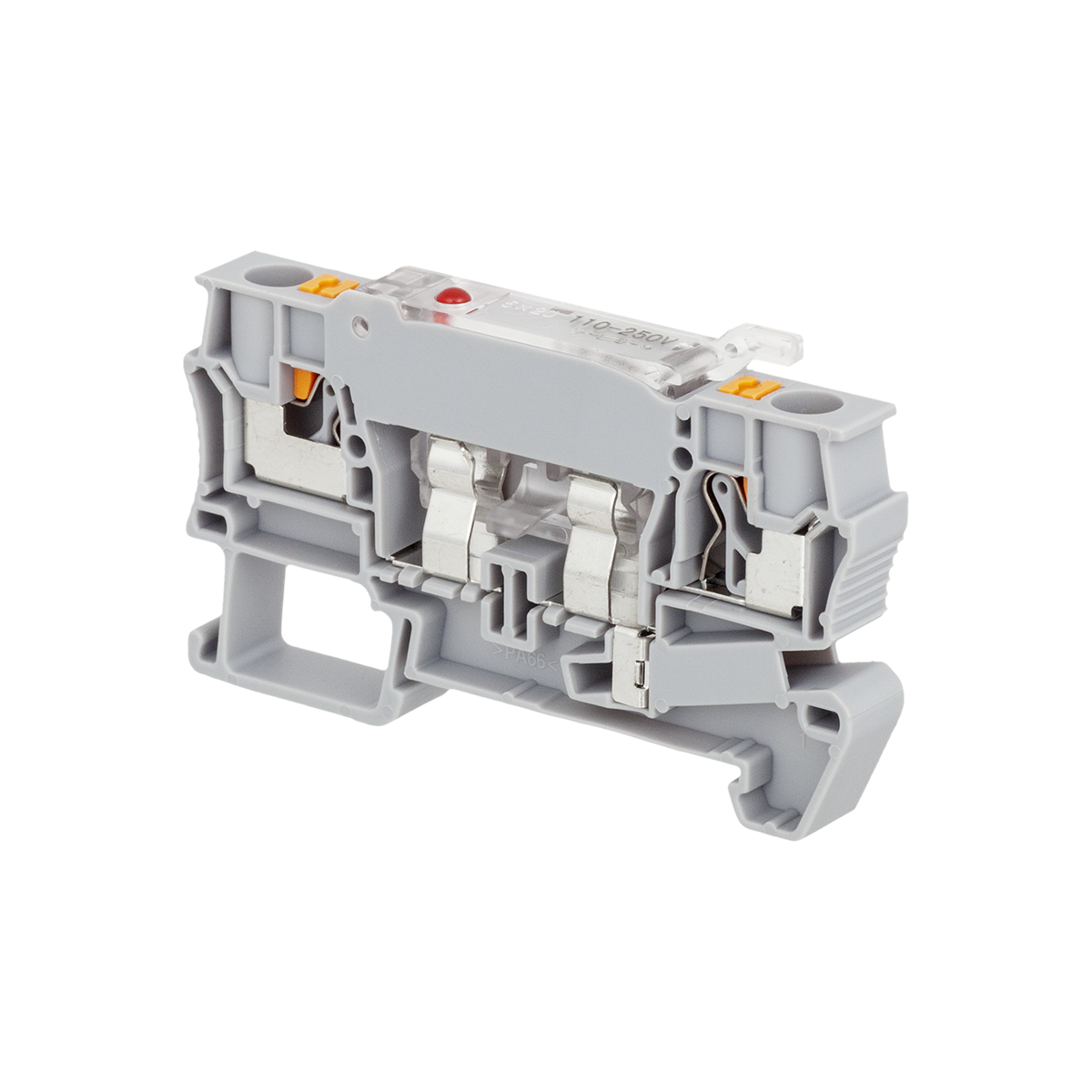 Клемма push-in с держателем предохранителя, 4 мм², индикация 220В