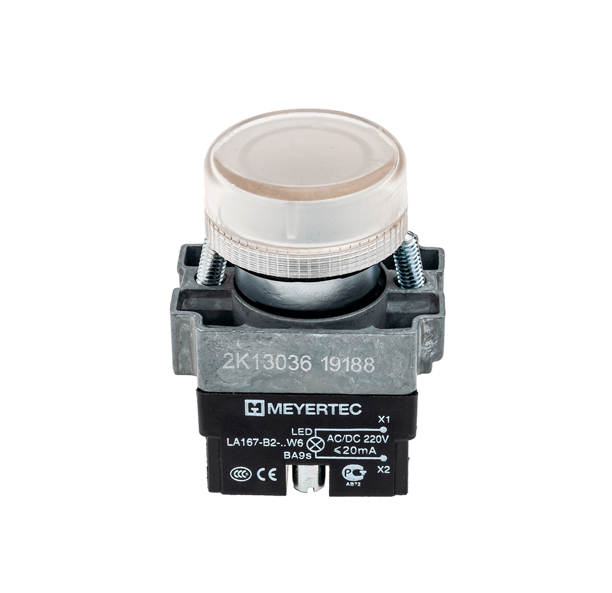 Сигнальная лампа белый, 220V AC/DC